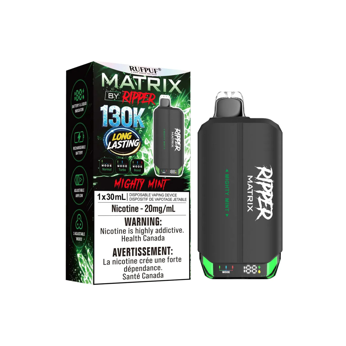 Mighty Mint Ripper Matrix 130K Disposable Vape