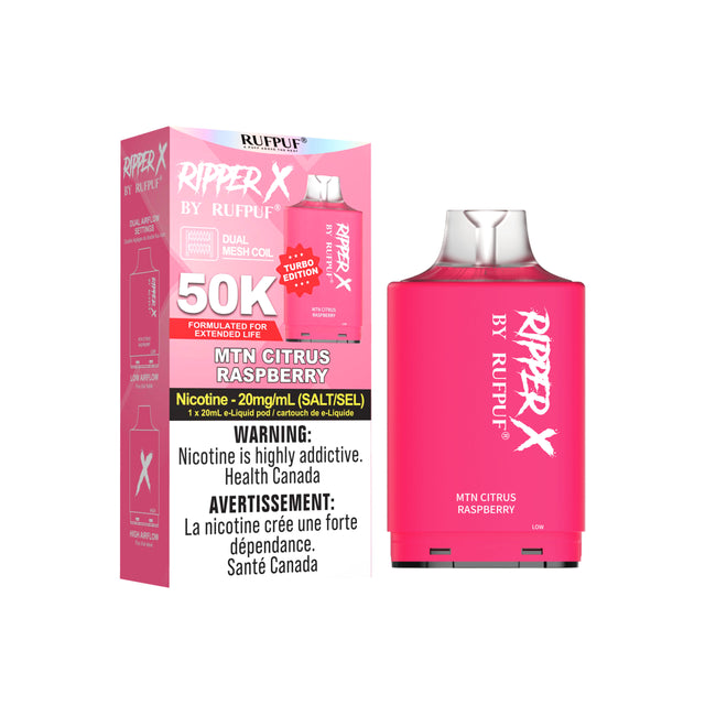 Mtn Citrus Raspberry - Ripper X 50k Turbo Pod 20mg/ml
