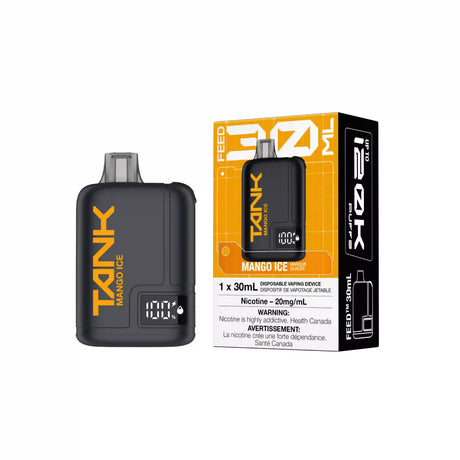 Mango Ice FEED Tank 120K Disposable Vape with tropical mango ice flavour and 120,000 puffs