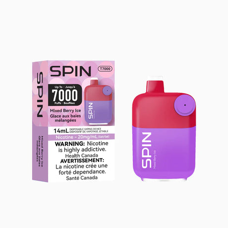 Mixed Berry Ice Flavor - SPIN T7000 Disposable Vape 7000 Puffs 