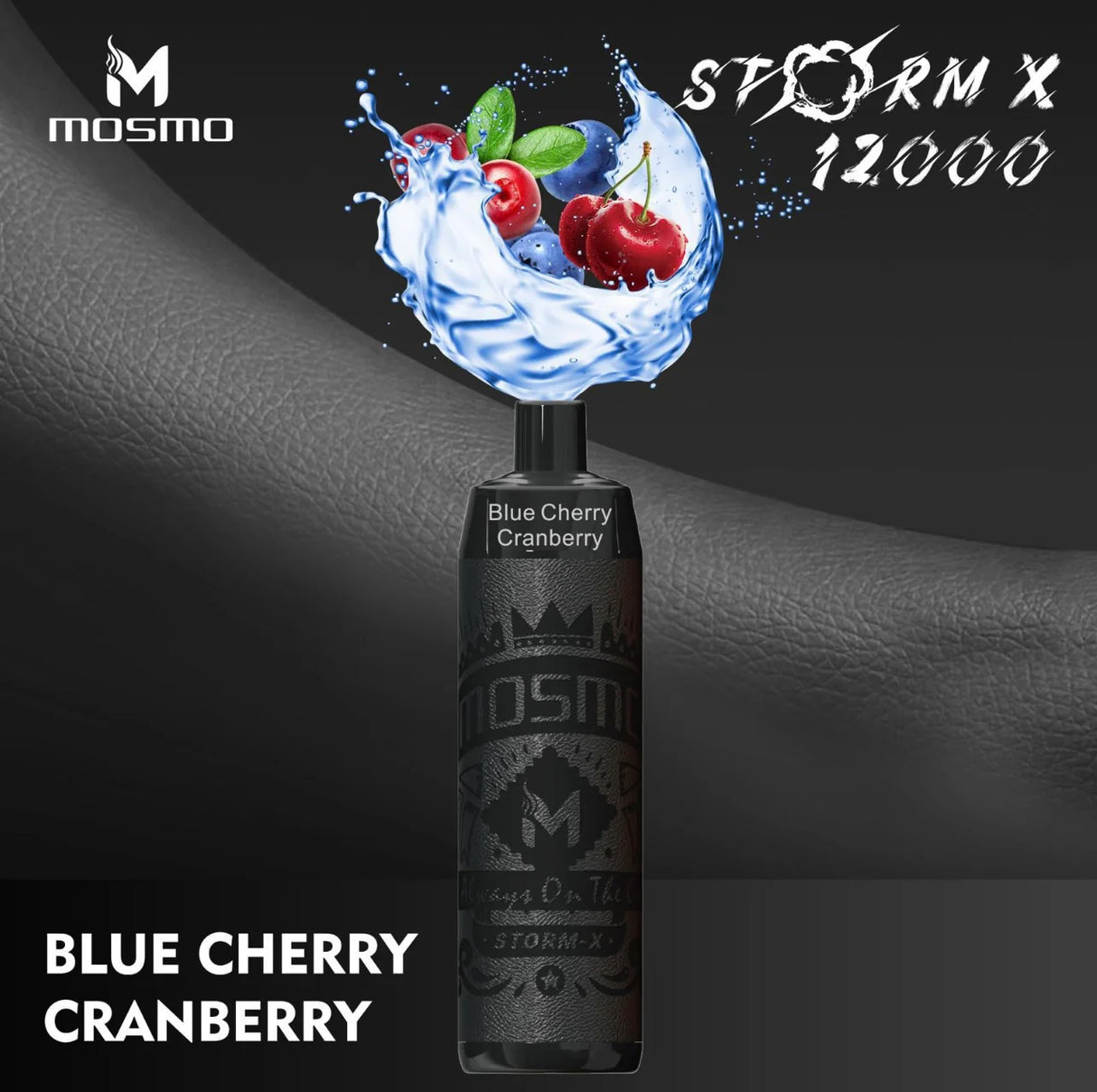 Mosmo STORM X Disposable Shisha Vape - 12k - Blue Cherry Cranberry