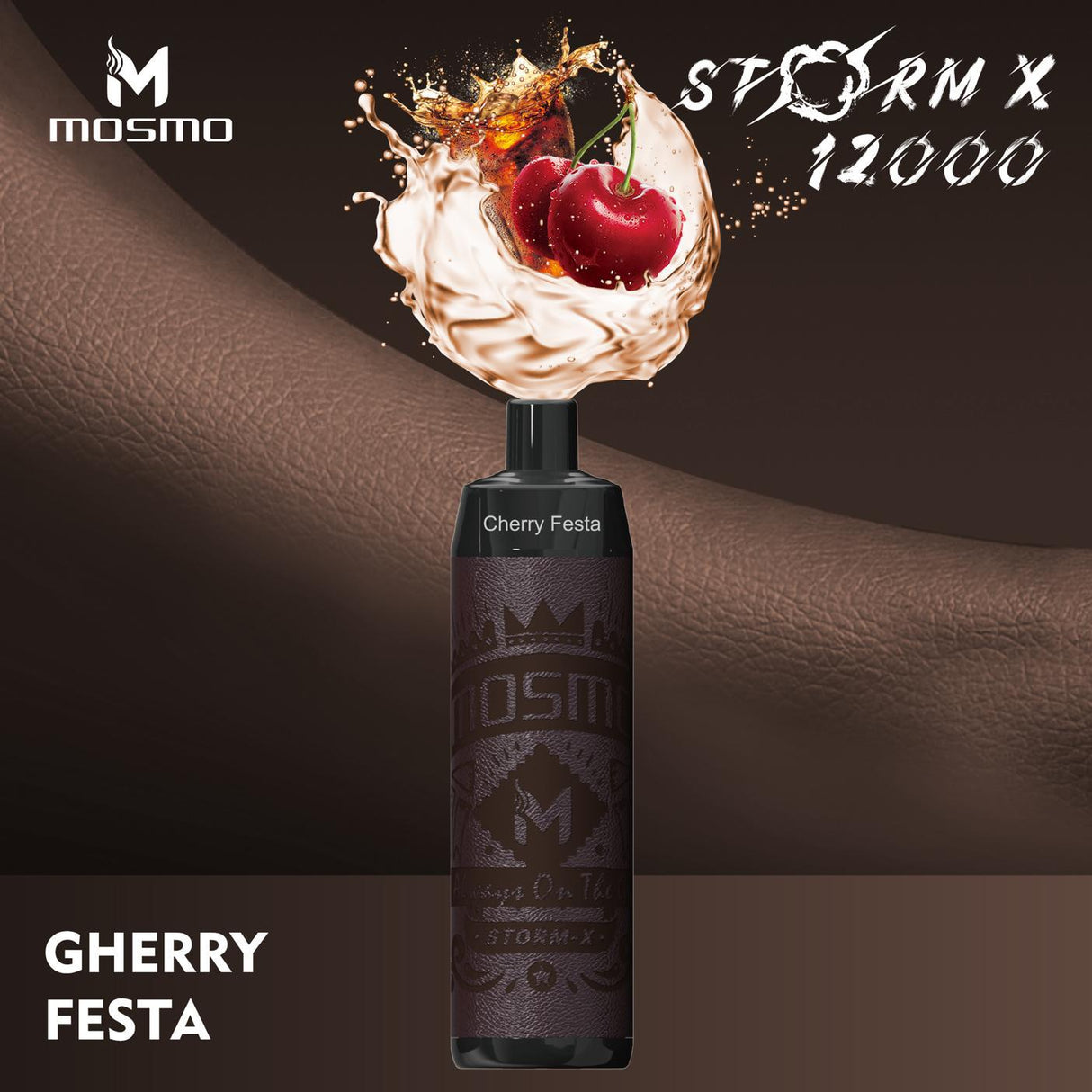 Mosmo STORM X Disposable Shisha Vape - 12k - Cherry Festa