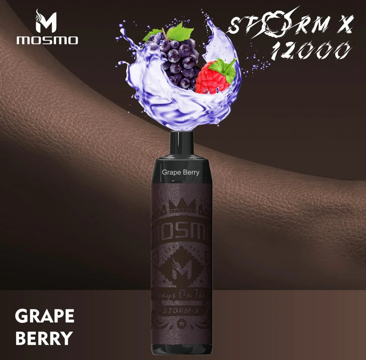 Mosmo STORM X Disposable Shisha Vape - 12k - Grape Berry