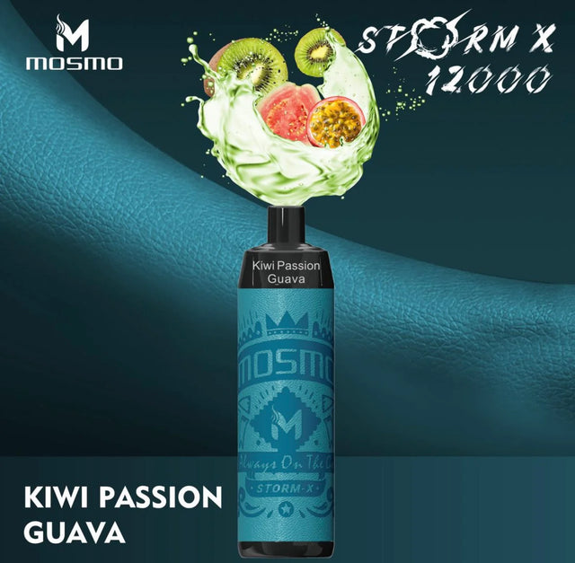 Mosmo STORM X Disposable Shisha Vape - 12k - Kiwi Passion Guava