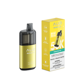 Pineapple Ice – Allo Intense NUUD 50K Disposable Vape 20 mL Clear Tank.