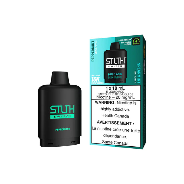 STLTH SWITCH Pod Pack - Peppermint and Spearmint - 15000 Puffs - Dual Flavours