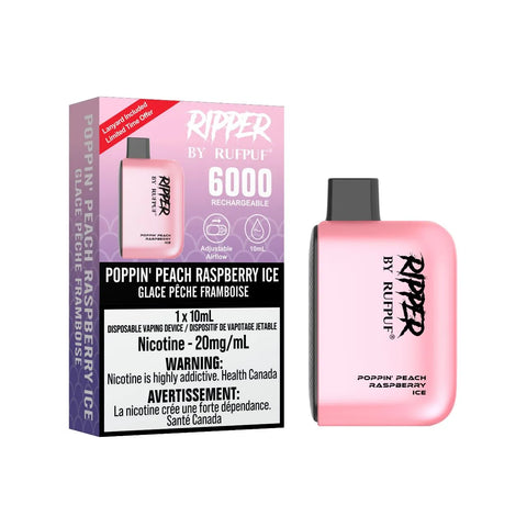Poppin’ Peach Rasperry Ice - Rufpuf Ripper 6000