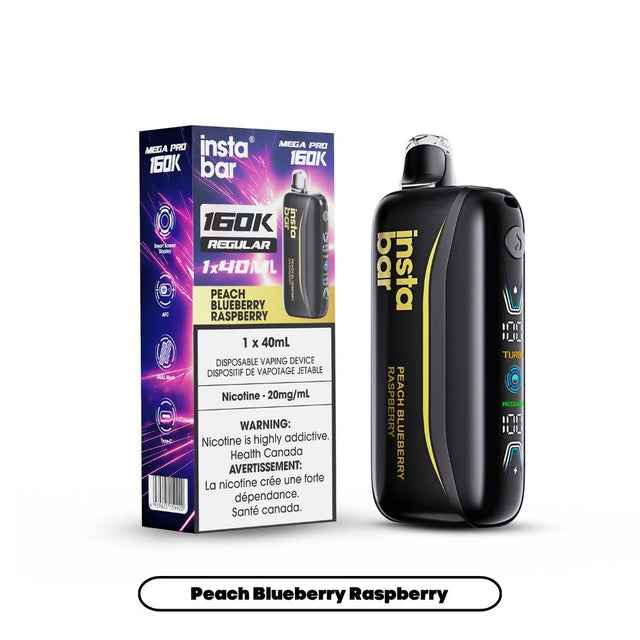 Peach Blueberry Raspberry Insta Bar Mega Pro 160K 