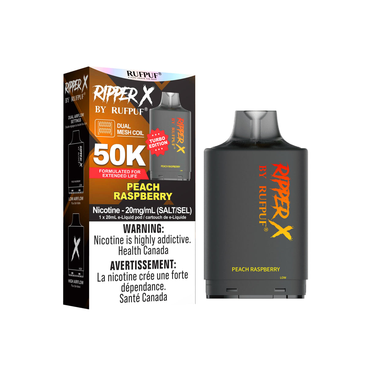 Peach Raspberry - Ripper X 50k Pod 20mg/ml