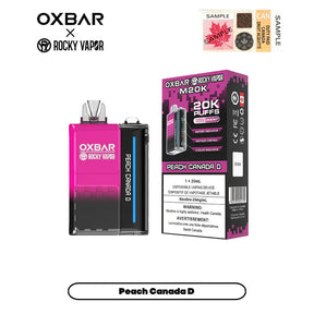 Oxbar Rocky Vapor 20K - Peach Canada D 20000 Puffs