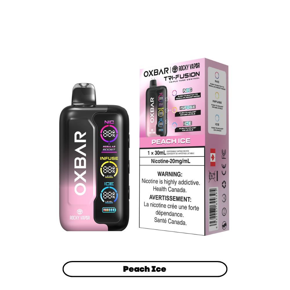 Oxbar Tri Fusion Disposable Vapes - Peach Ice 30ml