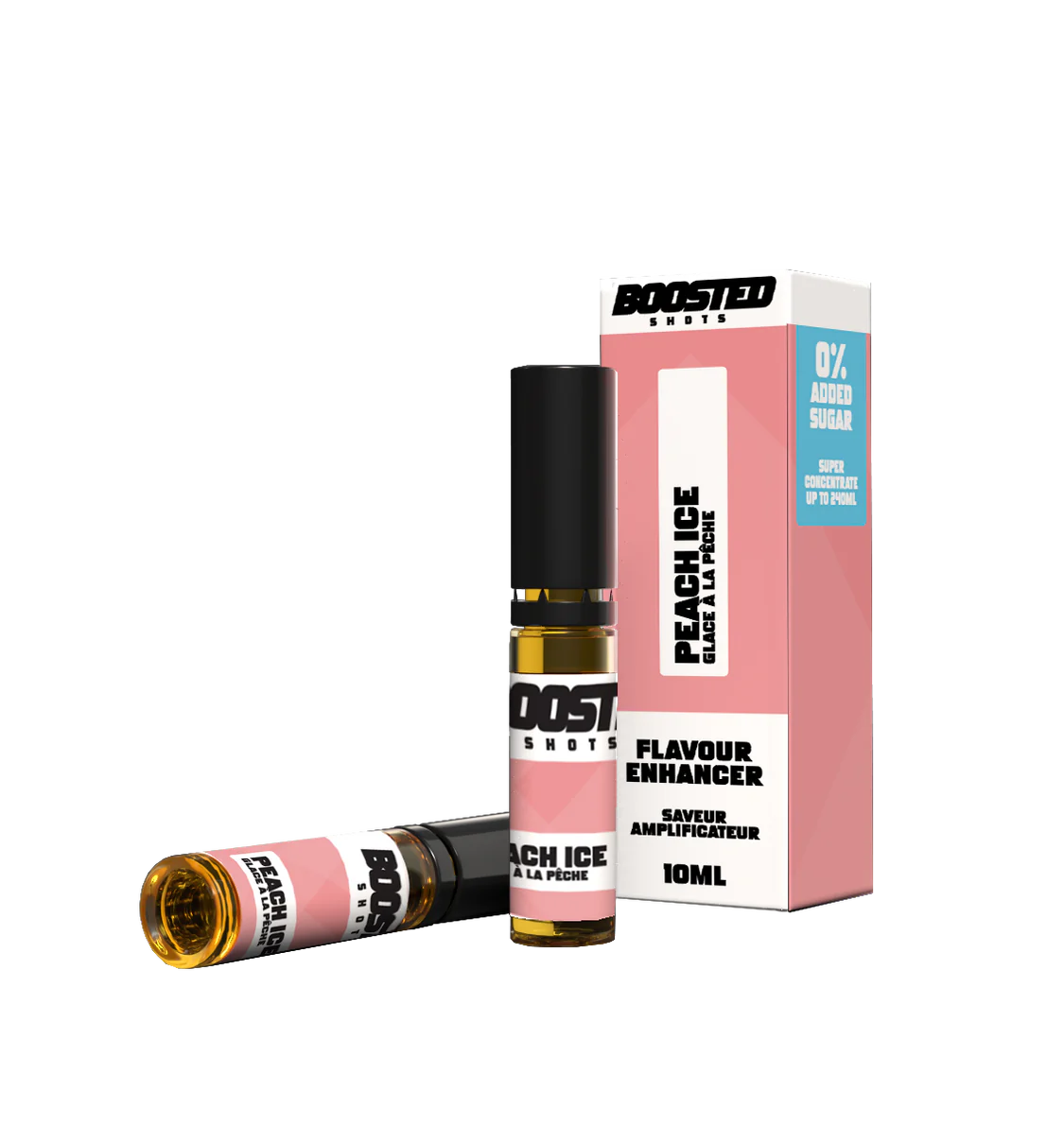 Peach Ice - Boosted - Flavour Shots - 10ml - Vape Juice Concentrate - Flavour Enhancer