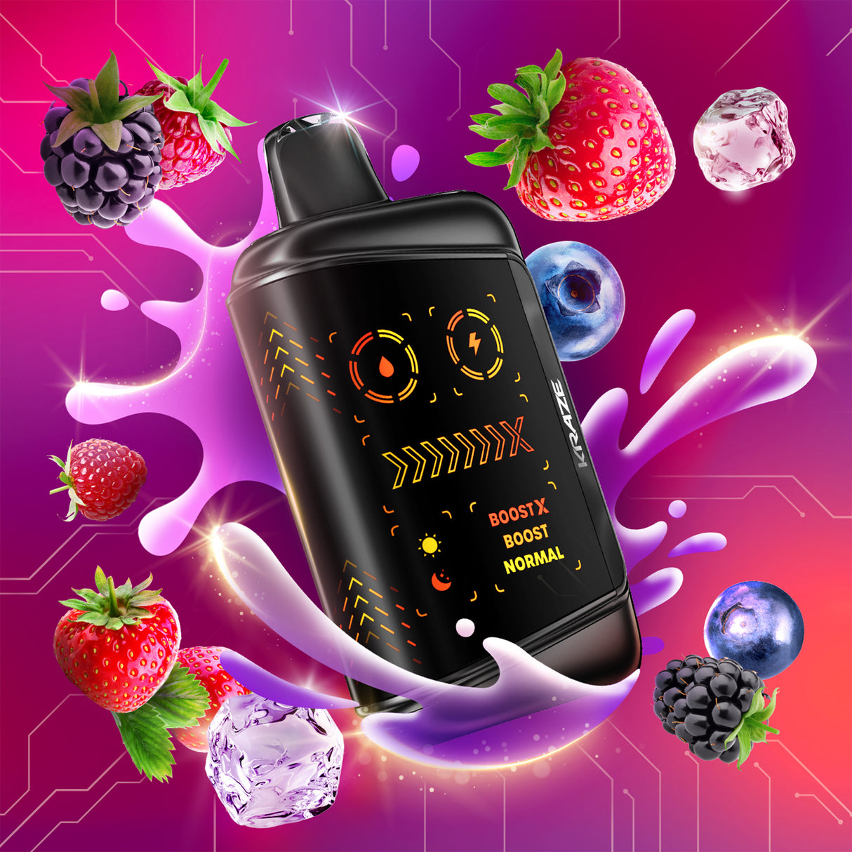 Quad Berry Ice - Kraze Mega X Disposable Vape