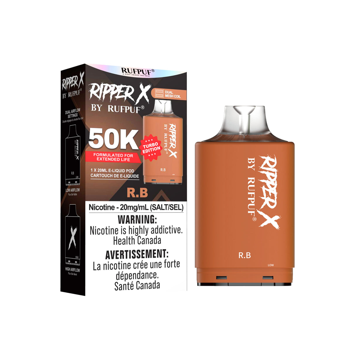 R.B - Ripper X 50k Turbo Pod 20mg/ml