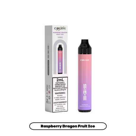 Raspberry Dragon Fruit Ice Icon Bar Hybrid Vape Disposable - 2000 Puffs