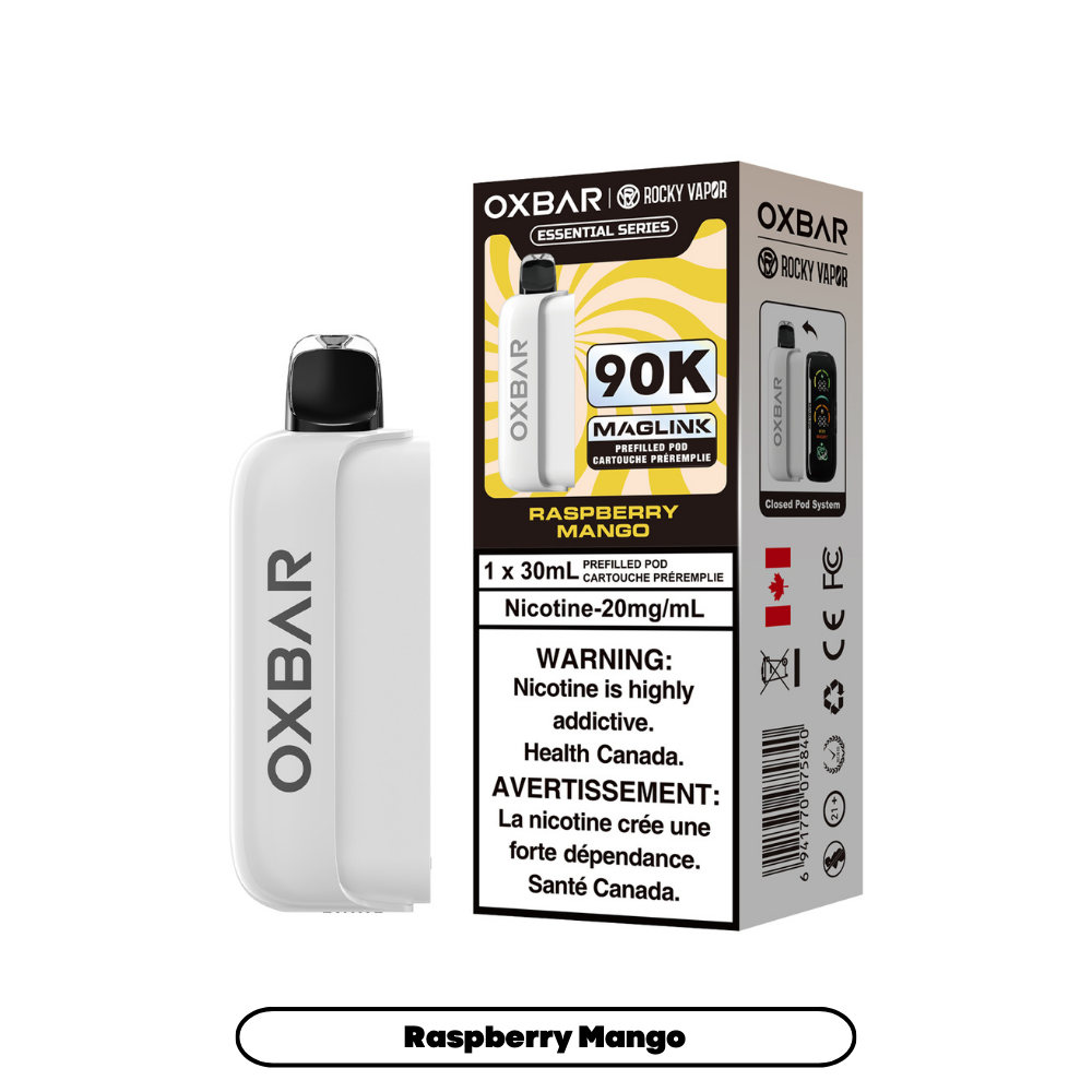 Rocky Vapor Oxbar Maglink Prefilled Pods 90K - Essential Series - Raspberry Mango