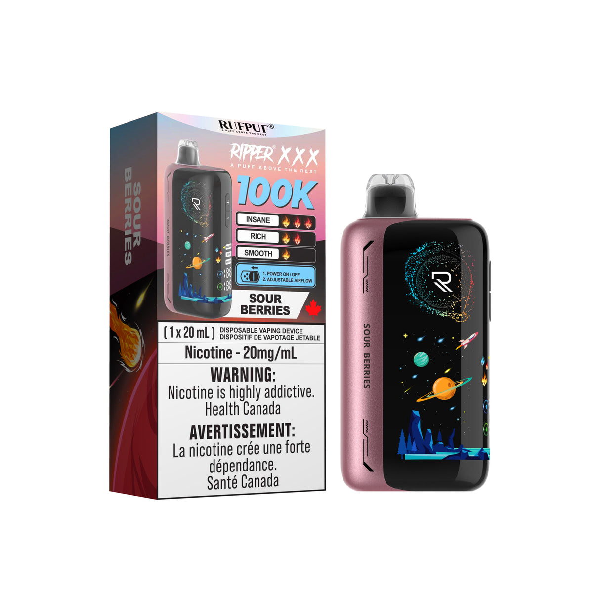 SOUR BERRIES Ripper XXX Disposable Vapes