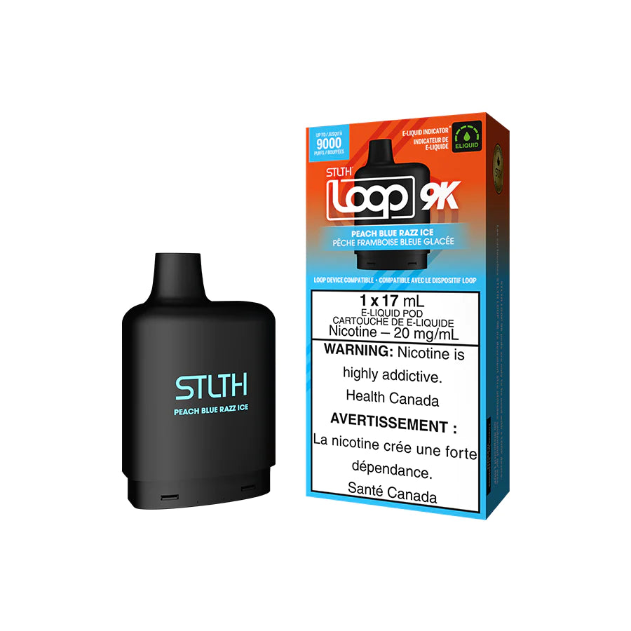 STLTH LOOP 9K POD PACK - PEACH BLUE RAZZ ICE