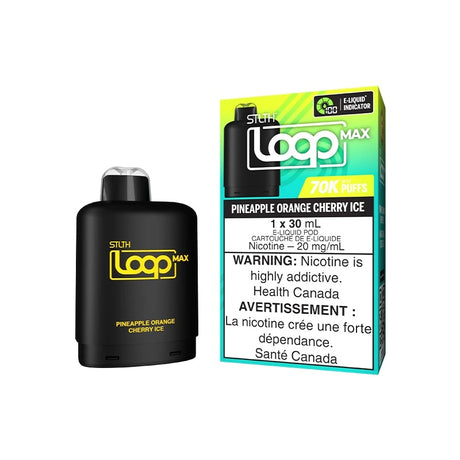 STLTH LOOP MAX Pineapple Orange Cherry Ice Pod Pack with 30mL up to 70k puffs