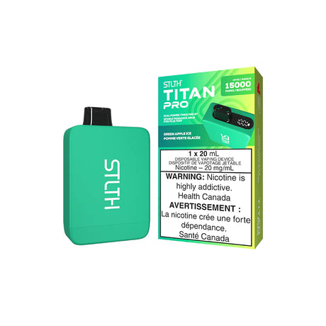 Green Apple Ice - STLTH Titan Pro 15k Disposable Vape 15000 Puffs