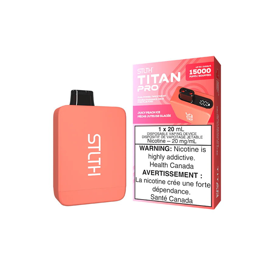 Juicy Peach Ice - STLTH Titan Pro 15k Disposable Vape 15000 Puffs