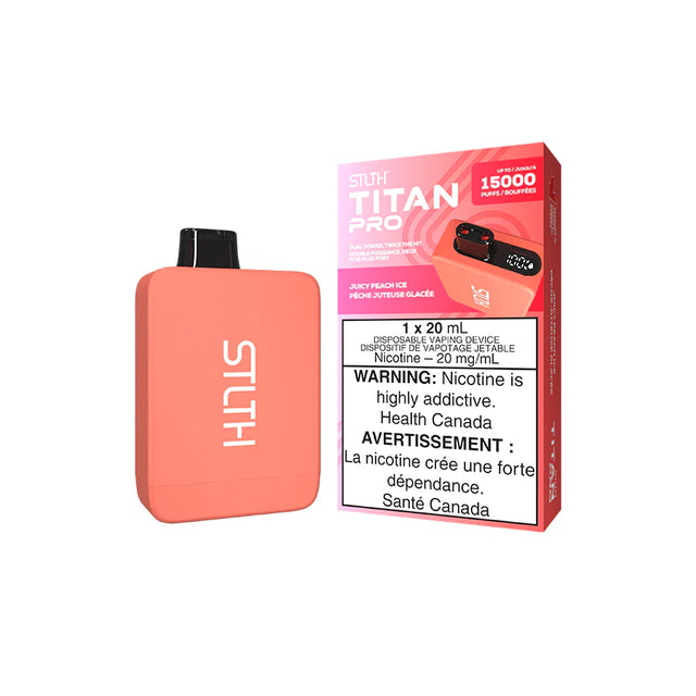 Juicy Peach Ice - STLTH Titan Pro 15k Disposable Vape 15000 Puffs