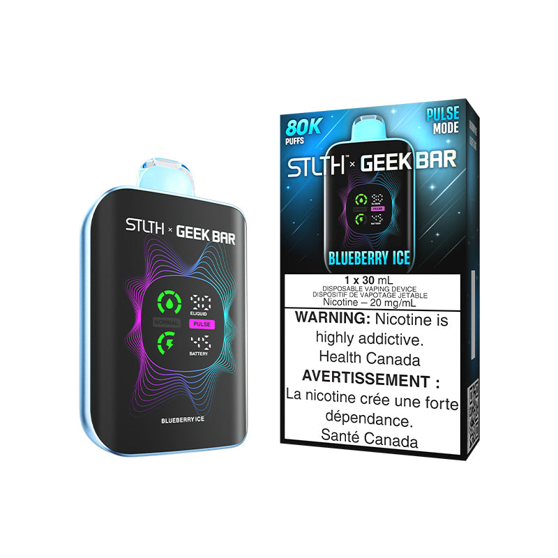 STLTH X GEEK BAR 80K Blueberry Ice disposable vape