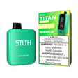 Green Apple Ice - STLTH Titan Max 50K Disposable Vape, 50,000 puffs, 20mg/ml nicotine strength, 30ml e-liquid capacity.