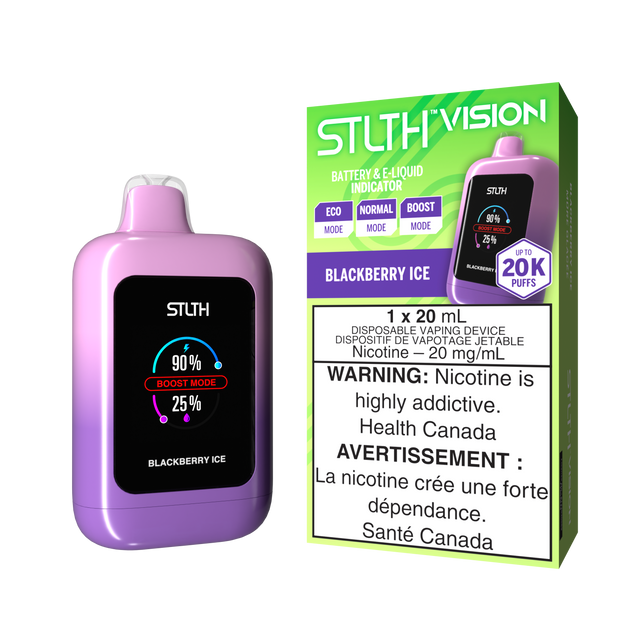 BLACKBERRY ICE - STLTH VISION Disposable Vape 20K