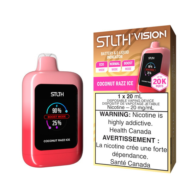 COCONUT RAZZ ICE - STLTH VISION Disposable Vape 20K