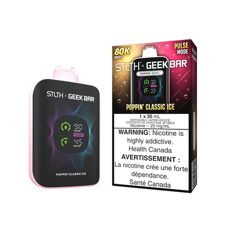 Poppin Classic Ice STLTH x Geek Bar 80K 30mL disposable vape