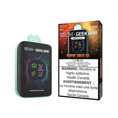 Poppin Route Ice STLTH x Geek Bar 80K 30mL disposable vape