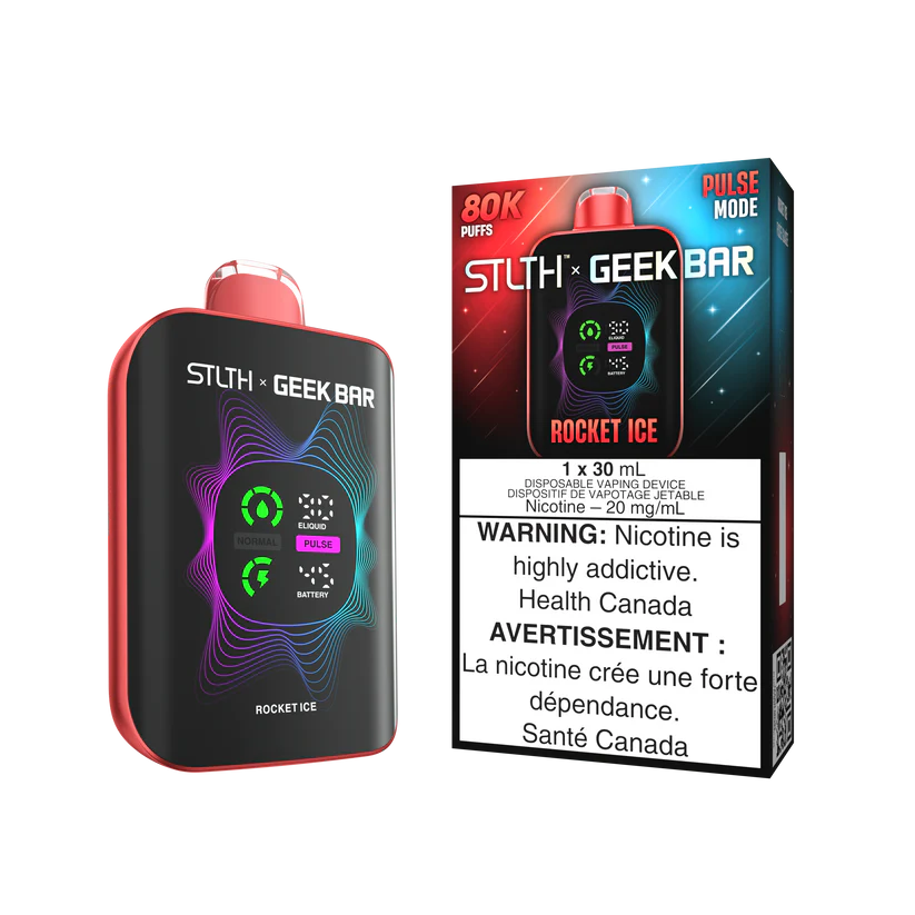 ROCKET ICE STLTH X GEEKBAR 80K Disposable Vape Canada Limited Edition with Rocket ice flavour