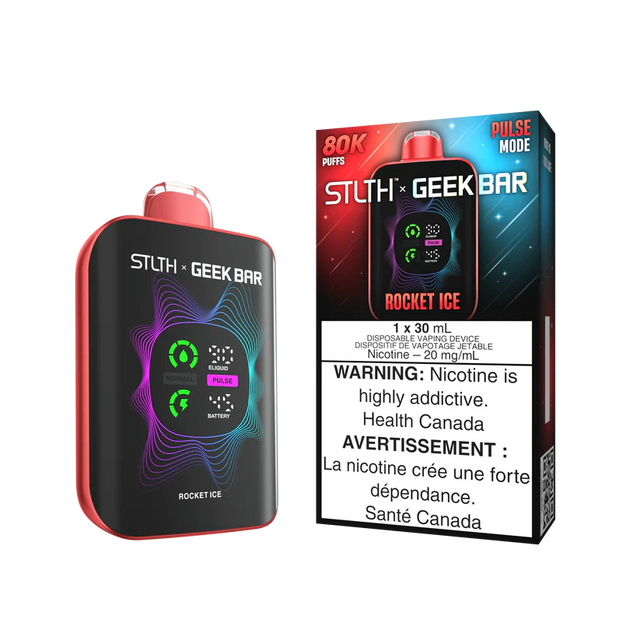 ROCKET ICE STLTH X GEEKBAR 80K Disposable Vape Canada Limited Edition with Rocket ice flavour