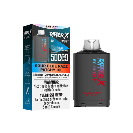 Sour Blue Razz Patchy Ice - Ripper X 50K Pod 50000 Puffs