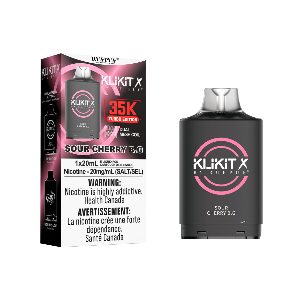 KLIKIT X Vape Pods – Sour Cherry B.G 