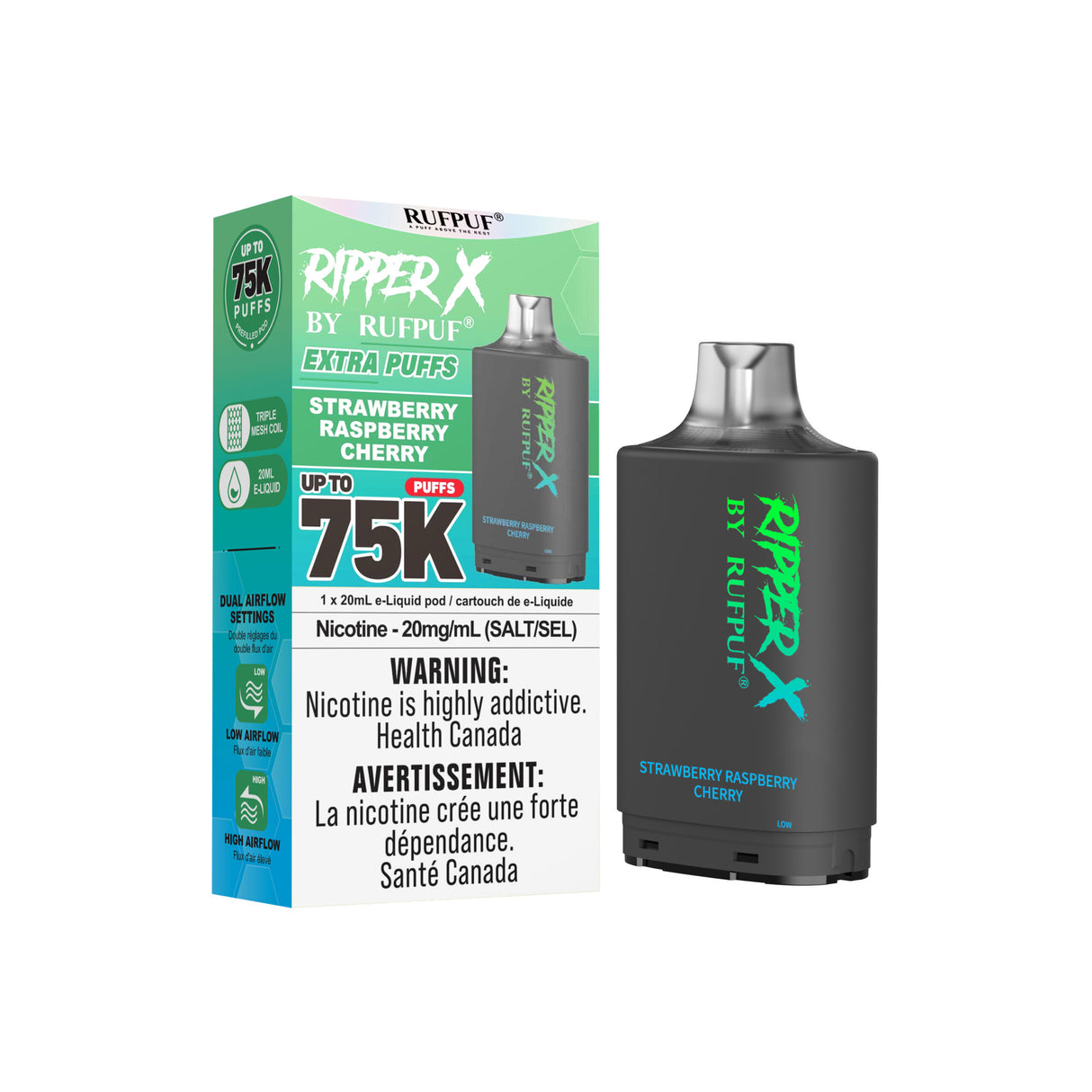Strawberry Raspberry Cherry - Ripper X 75K Turbo Pod 75000 Puffs