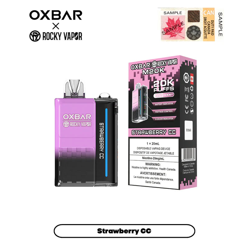 Rocky Vapor Oxbar M20K - Strawberry CC 20k puffs