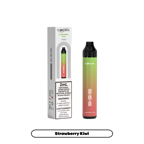 Strawberry Kiwi Icon Bar Hybrid Vape Disposable - 2000 Puffs