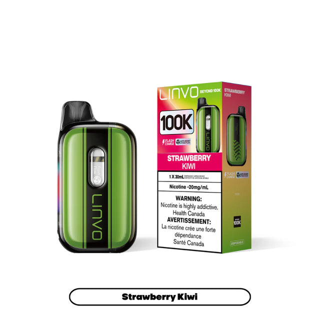 Linvo Beyond 100K Strawberry Kiwi disposable vape 100K puff device with FreshFlow system and dual mode power
