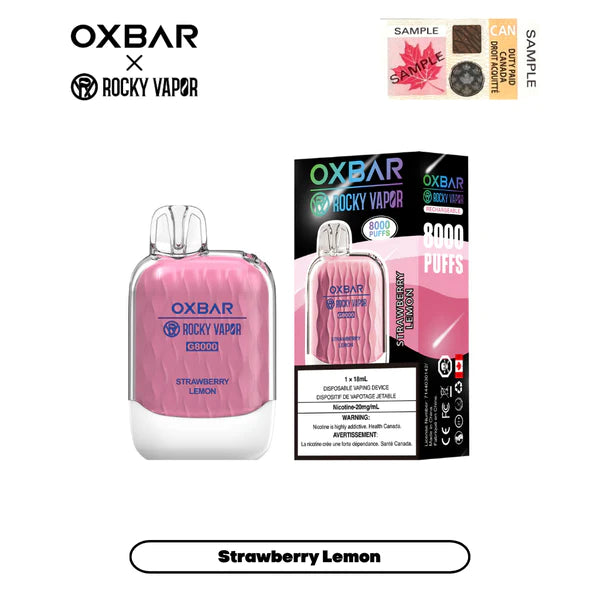 Rocky Vapor OXBAR G-8000 - Fraise Citron