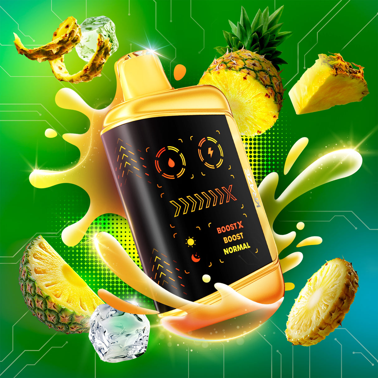 Tangy Pineapple Ice - Kraze Mega X Disposable Vape