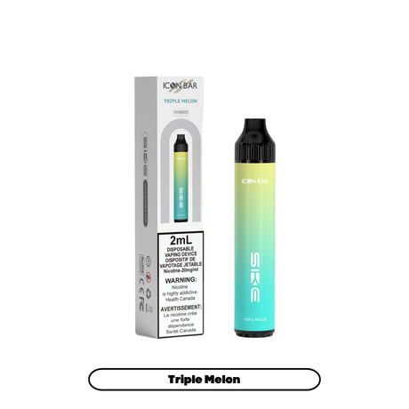 Triple Melon Icon Bar Hybrid Vape Disposable - 2000 Puffs