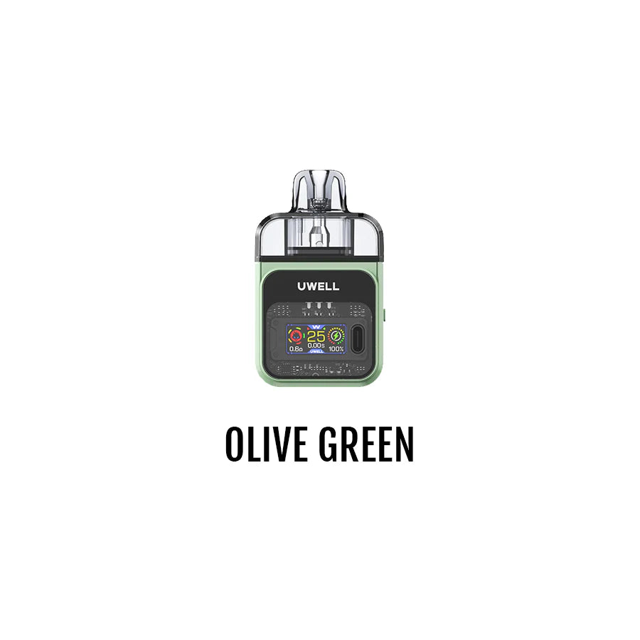 Olive Green Colour - UWELL COZI Pod Kit [CRC] – 25W Adjustable Pod System with 6mL Capacity