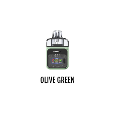 Olive Green Colour - UWELL COZI Pod Kit [CRC] – 25W Adjustable Pod System with 6mL Capacity