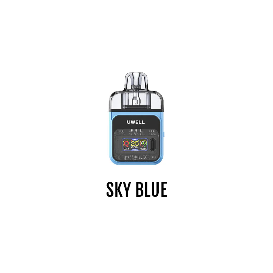 Sky Blue Colour - UWELL COZI Pod Kit [CRC] – 25W Adjustable Pod System with 6mL Capacity