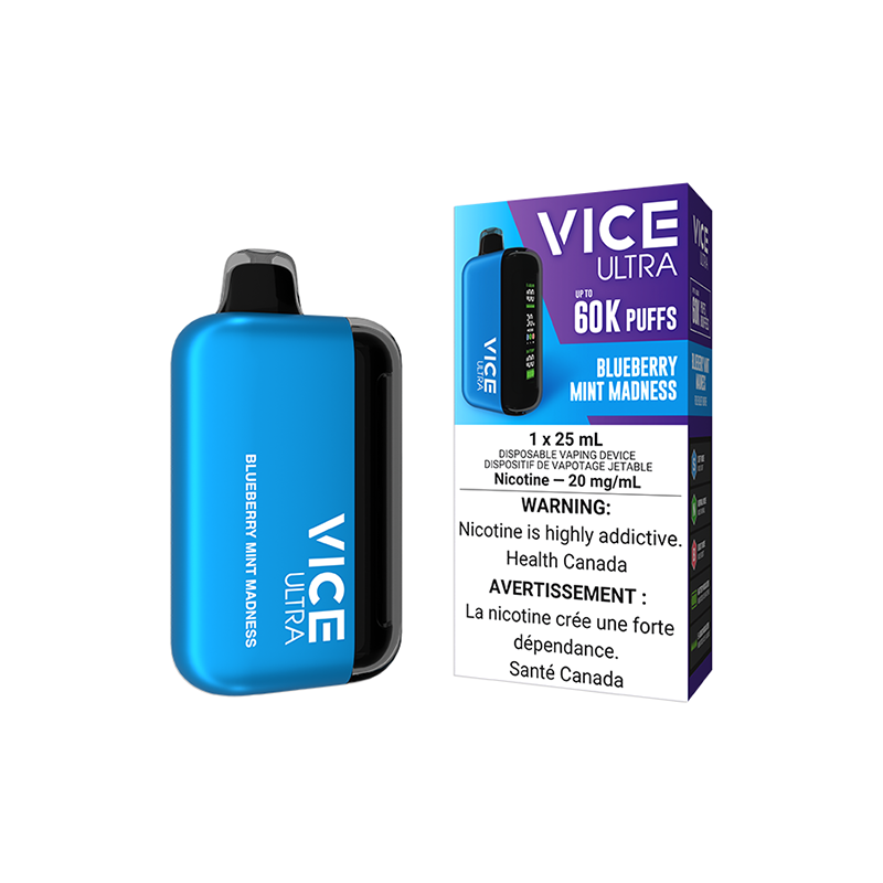 BLUEBERRY MINT MADNESS - VICE ULTRA DISPOSABLE VAPE 60K