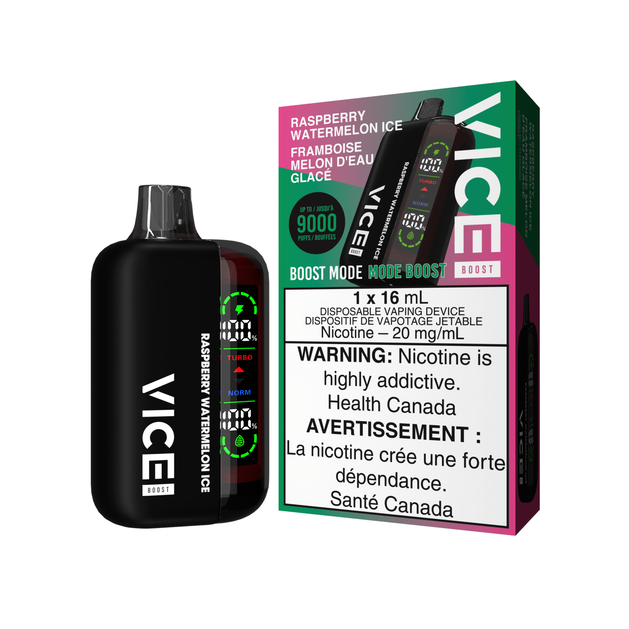 Vice Boost 9000 Disposable Vape -  Raspberry Watermelon Ice