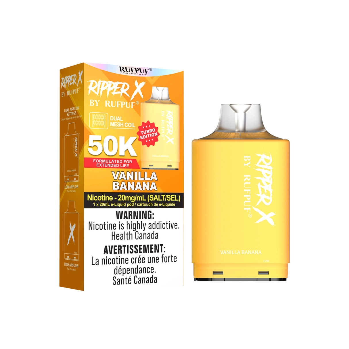 Vanilla Banana - Ripper X 50k Turbo Pod 20mg/ml