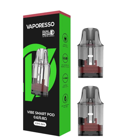 Vaporesso Vibe Smart Pod 0.8Ω 2 pack refillable dual mesh replacement pods